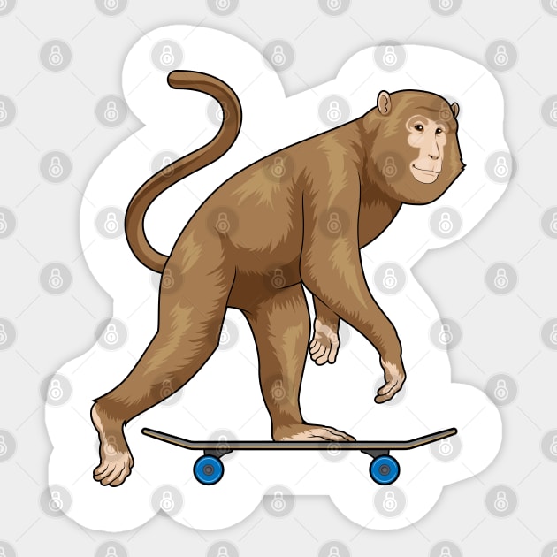 Monkey Skater Skateboard Sticker by Markus Schnabel